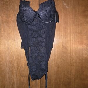Frederick's of Hollywood Black Lace Chemise